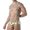 Goldene Magic Suspenders mit luxuriösem Glanz Effekt von TOF Paris – Ansicht 2