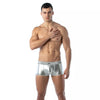 Silberne verführerische Boxer Shorts mit trendigem Glanz von TOF Paris – Ansicht 4