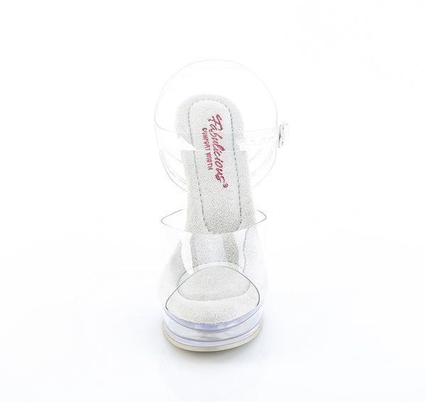 MAJESTY-508 Sandalette Transparent | Fabulicous