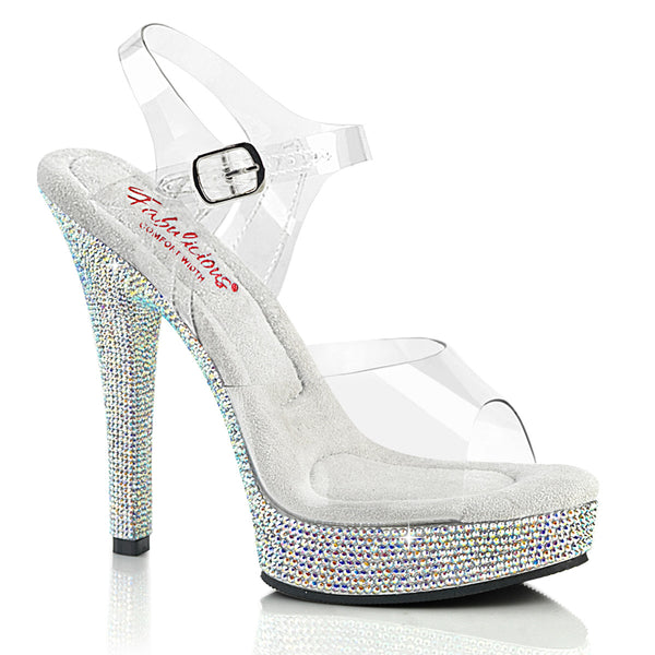 MAJESTY-508DM Plateau Sandaletten - Transparent von Fabulicious