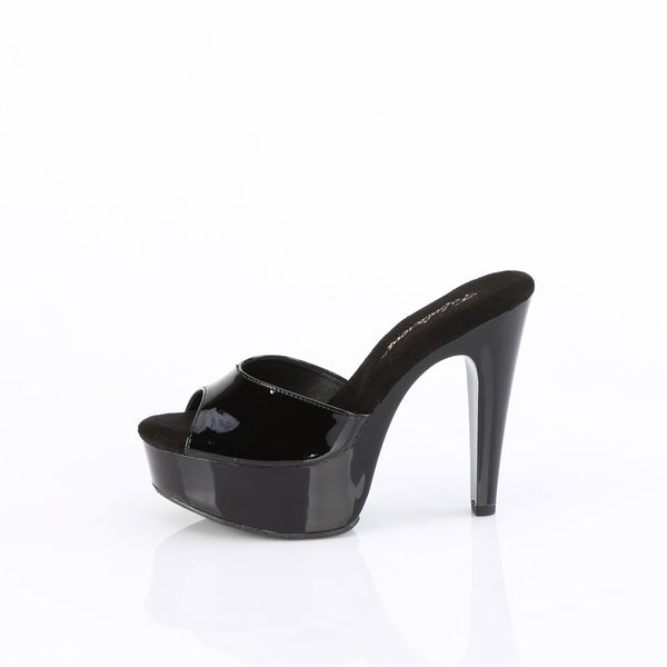 MARTINI-501 Plateau Pantoletten Schwarz Lack von Pleaser – Ansicht 3