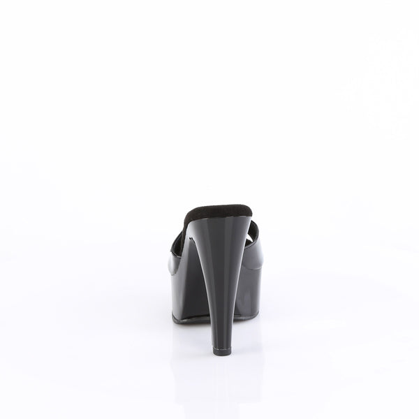 MARTINI-501 Plateau Pantoletten Schwarz Lack von Pleaser – Ansicht 4