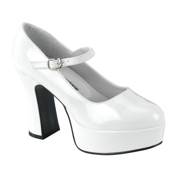 MARYJANE-50 Plateau Pumps Weiß von Funtasma