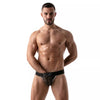 Schwarzweißer Mesh Jock mit sportlichem Designer Look von TOF Paris – Ansicht 4