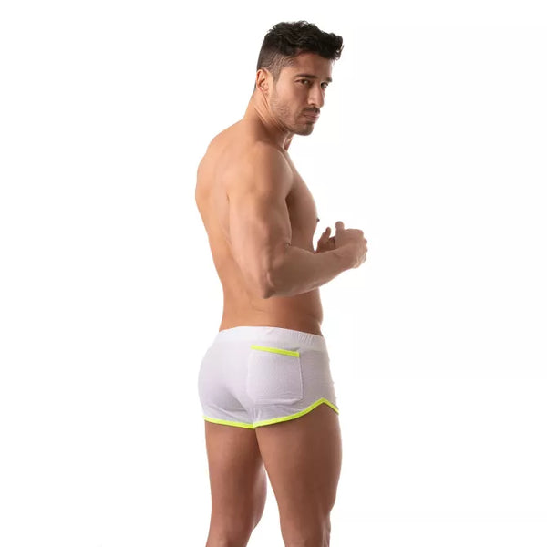 Weiße Mesh-Shorts mit niedriger Taille von TOF Paris – Ansicht 5