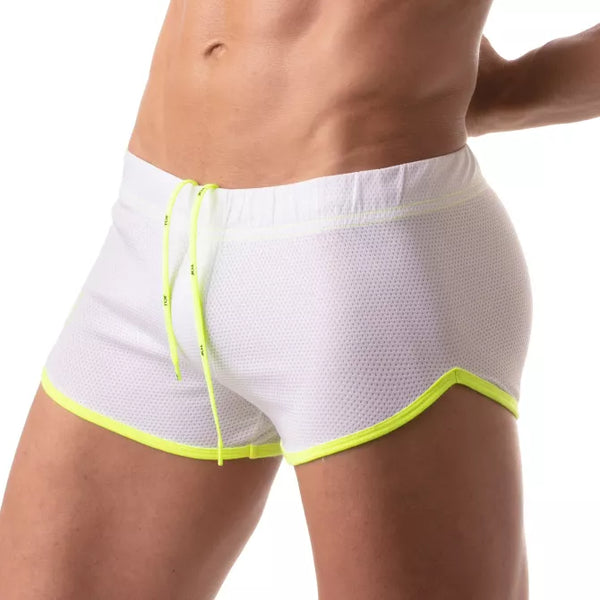 Weiße Mesh-Shorts mit niedriger Taille von TOF Paris – Ansicht 4