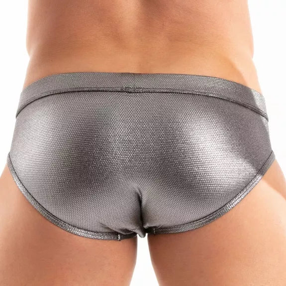 Herren Badehose Silber - Metallic Glanz & Perfekte Passform | TOF Paris