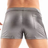 Herren Badeshorts Silber - mit Reißverschlusstaschen & Slim Fit | TOF Paris