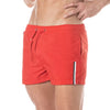Badeshorts Herren - Mid-Thigh Schnitt mit schnelltrocknendem Stoff, Rot | TOF Paris