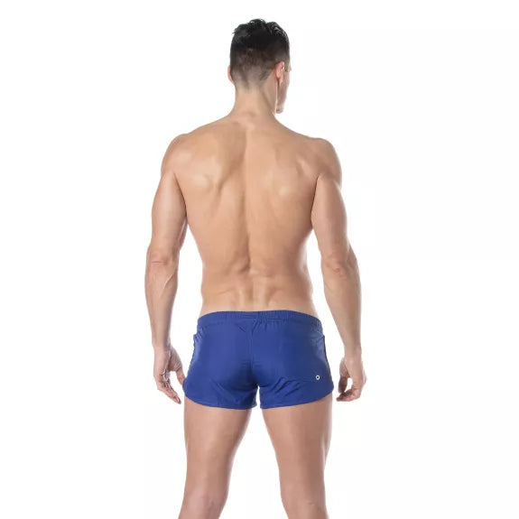Mini Badeshorts Royal Blau - Slim Fit mit seitlichem Schlitz | TOF Paris