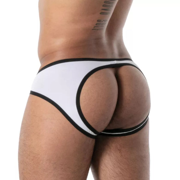 Weißer Mon Amour Microfiber Bottomless-Slip von TOF Paris – Ansicht 2