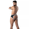 Schwarzer Bottomless Brief aus seidiger Mikrofaser von TOF Paris – Ansicht 3