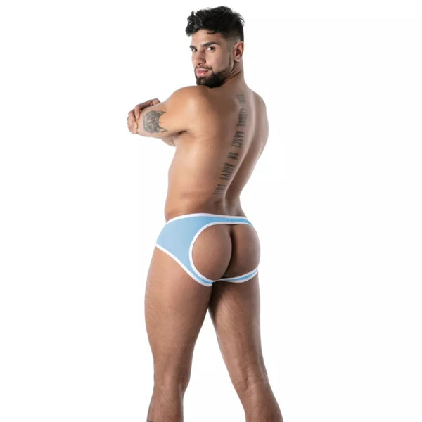 Blauer Mon Amour Microfiber Bottomless-Slip von TOF Paris – Ansicht 3
