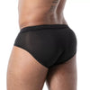 Schwarzer eleganter Microfaser Herrenslip mit exklusiver Passform von TOF Paris – Ansicht 2