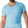Blaues Mon Amour Microfiber-T-Shirt von TOF Paris