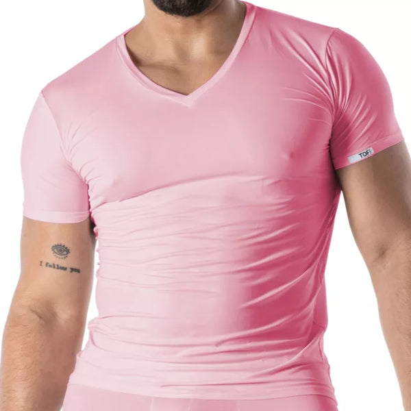 Pinkes Mon Amour Microfiber-T-Shirt von TOF Paris