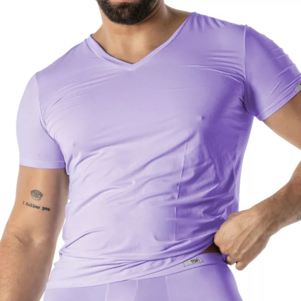 Lila Mon Amour Microfiber-T-Shirt von TOF Paris