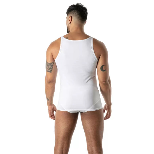Weißes Mon Amour Microfiber-Tank-Top von TOF Paris – Ansicht 2