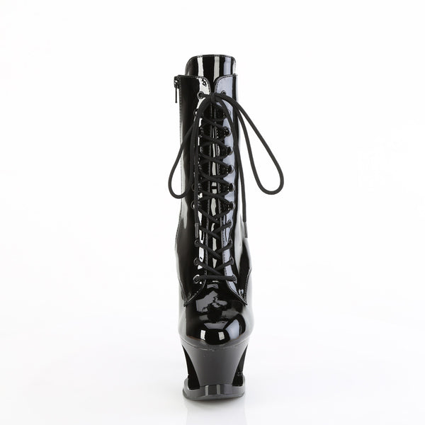 MOON-1020DIA Plateau Stiefeletten Schwarz Lack von Pleaser – Ansicht 2