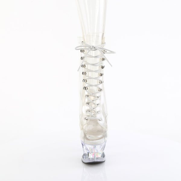 MOON-1021C-DIA - Plateau Stiefeletten - Transparent von Pleaser – Ansicht 2