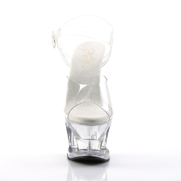 MOON-708 Plateau Sandaletten Transparent von Pleaser – Ansicht 2