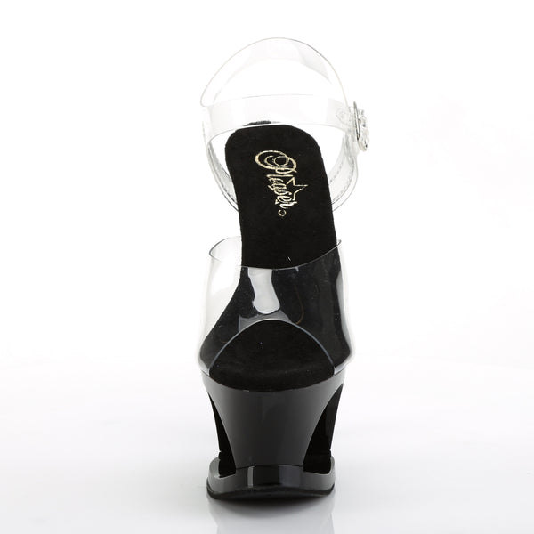 MOON-708HRS Plateau Sandaletten Schwarz von Pleaser – Ansicht 2