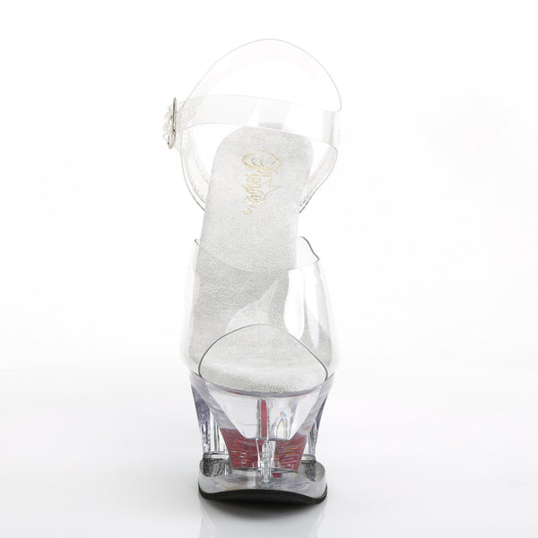 MOON-708HRS Plateau Sandaletten Transparent von Pleaser – Ansicht 2