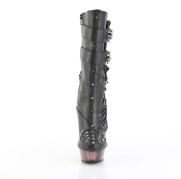 MUERTO-159 Plateau Stiefel Schwarz Matt von DemoniaCult – Ansicht 2