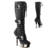 MUERTO-2028 Plateau Stiefel Schwarz von DemoniaCult