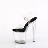 NAUGHTY-808 - Plateau High Heel Sandaletten - Schwarz/Transparent von Pleaser – Ansicht 3