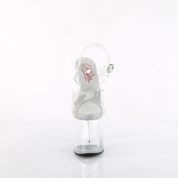 NAUGHTY-808 Plateau Sandaletten - Transparent von Pleaser – Ansicht 2
