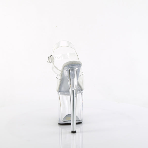 NAUGHTY-808 Plateau Sandaletten - Transparent von Pleaser – Ansicht 4