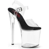 NAUGHTY-808 - Plateau High Heel Sandaletten - Schwarz/Transparent von Pleaser