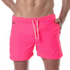 Badeshorts Neon Pink - Leuchtstark, mit Reißverschlusstaschen & Slim Fit | TOF Paris