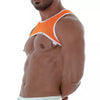 Harness Orange Neon - Fluoreszierendes Mesh mit H-Design | TOF Paris