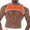 Harness Orange Neon - Fluoreszierendes Mesh mit H-Design | TOF Paris
