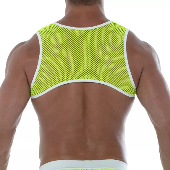 Harness Neon Mesh Gelb - Leuchtend, Atmungsaktiv & Party-Highlight | TOF Paris