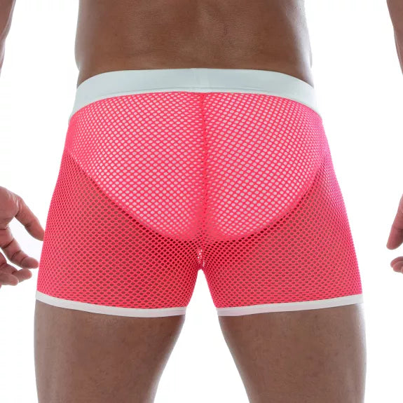 Mesh Shorts Pink - Neonfarben, atmungsaktiv & stylisch | TOF Paris