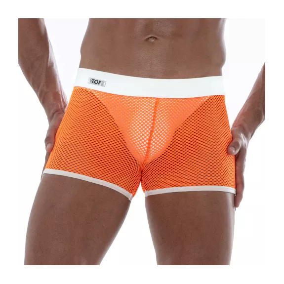 Neon Mesh Shorts Orange - Leicht, atmungsaktiv & auffällig | TOF Paris