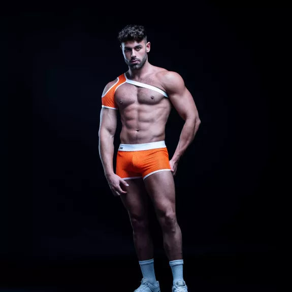 Neon Mesh Shorts Orange - Leicht, atmungsaktiv & auffällig | TOF Paris