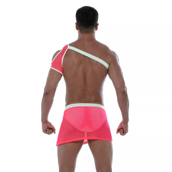 Schulter-Harness Pink - Leicht, Atmungsaktiv & Leuchtendes Mesh | TOF Paris