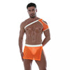 Schulter-Harness Orange mit Neon-Mesh - auffälliger Clubstyle | TOF Paris