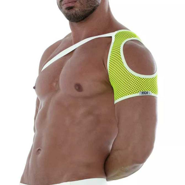Schulter-Harness Gelb - Neon Mesh, atmungsaktiv & stylisch | TOF Paris