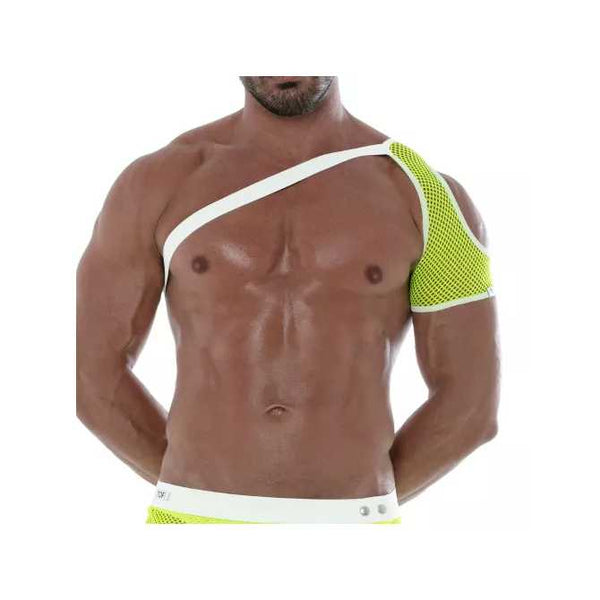 Schulter-Harness Gelb - Neon Mesh, atmungsaktiv & stylisch | TOF Paris