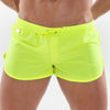 Herren Neon Mini Swimshorts Gelb - UV-aktiv, leicht & schnelltrocknend | TOF Paris