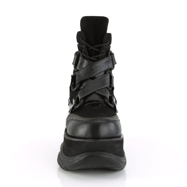 NEPTUNE-126 Plateau Stiefeletten Schwarz matt | DemoniaCult SALE
