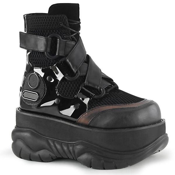 NEPTUNE-126 Plateau Stiefeletten Schwarz matt | DemoniaCult SALE