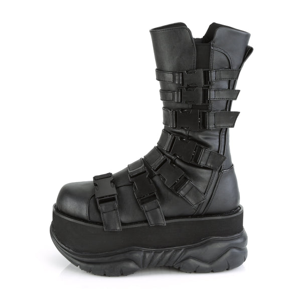 NEPTUNE-210 Plateau Stiefel Matt-Schwarz von DemoniaCult – Ansicht 3