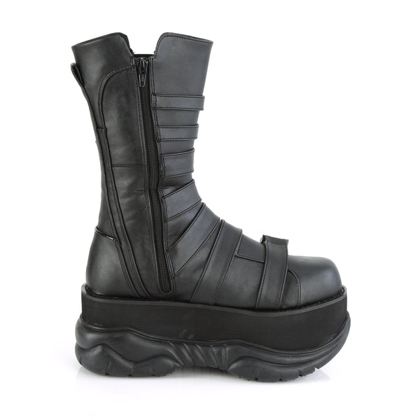 NEPTUNE-210 Plateau Stiefel Matt-Schwarz von DemoniaCult – Ansicht 5