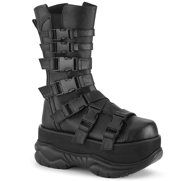 NEPTUNE-210 Plateau Stiefel Matt-Schwarz von DemoniaCult